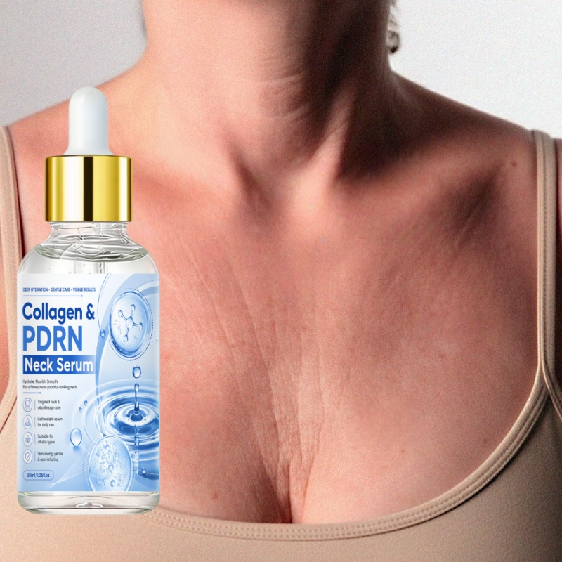 Image of Collagen And Neck - 10x Tightening And Effect - See Results In Minutes - 3x Neck Function - Contains Retinol, Nicotinamide, - Rapidly Penetrates To Make Skin Smoother And