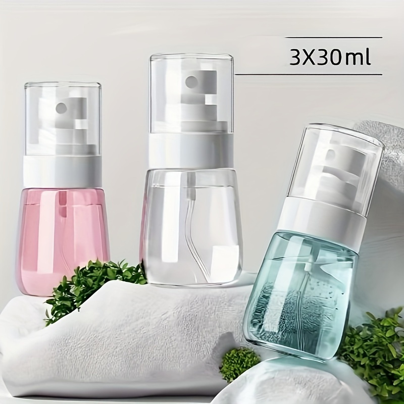 TEMU A Set Of 3 Mist Spray Bottles, Small Spray Bottles For Atomization, Reusable Fine Mist Spray Bottles For Cleaning, Spraying, Makeup, And Skincare - Travel Accessories.