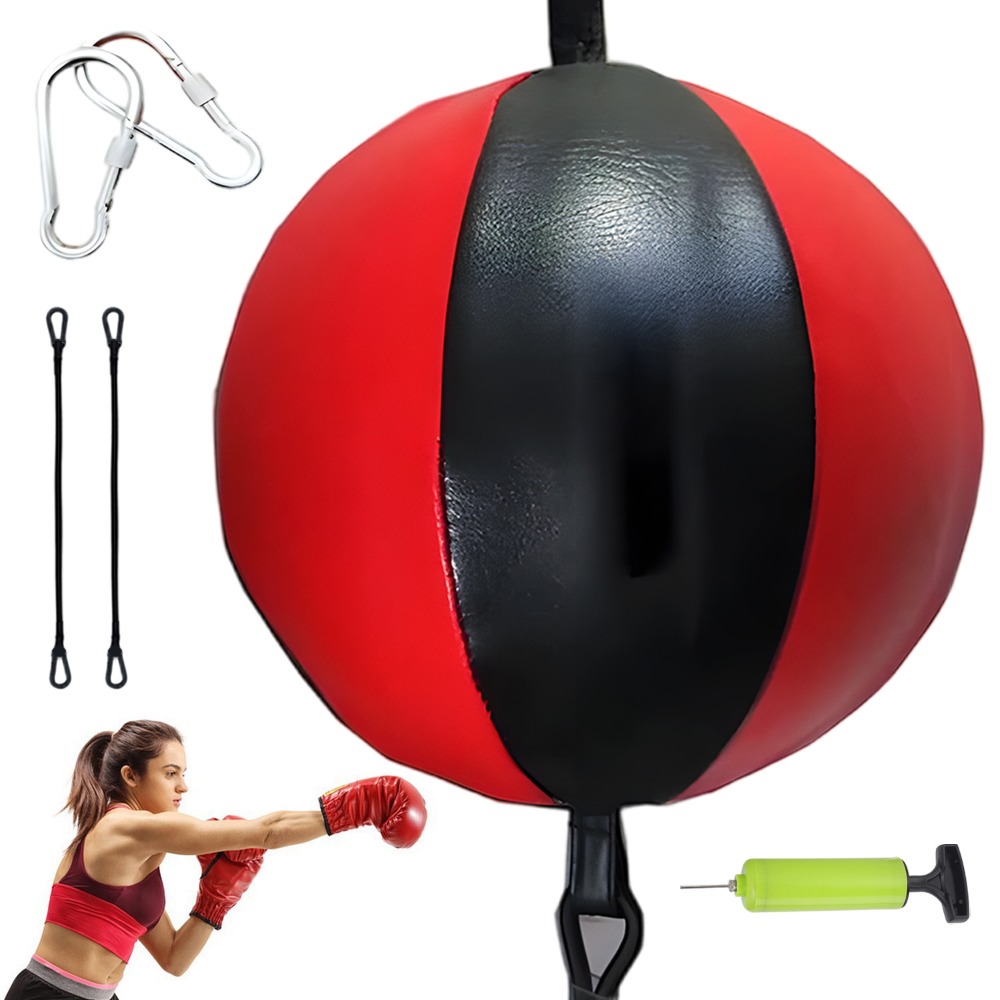 Image of Inflatable Hanging Boxing Ball Double Ended Design Portable Punching Training Ball Practical Fitness Equipment For Improving Agility Accuracy And Daily Workout Practice