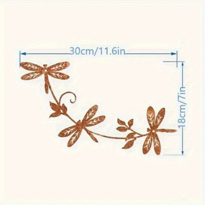 TEMU 2d Flat, Dragonfly Wall Decor - Rustic Acrylic, Easy To Decorate Acrylic Decor For Indoor And Outdoor Spaces, Home Decor, Multi-room Wall Decor