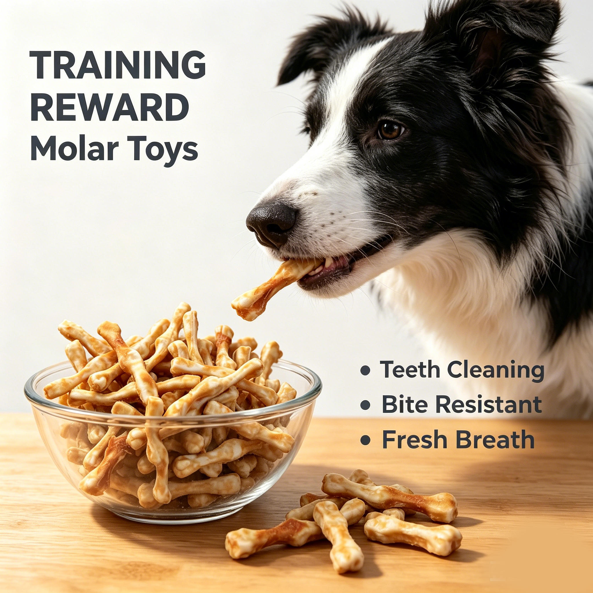 TEMU 15pcs Dental Bone Dog Chew Toy Set | Suitable For All Breeds And Sizes, Teeth-healthy Chew Toy For Relax, Non-toxic Safe Material, Fits All Dog