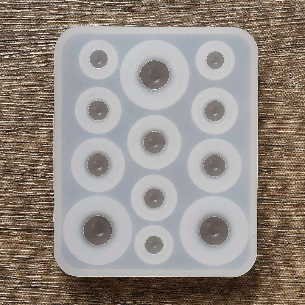 E-shop 1 Stück DIY Silikon Rundperlenform, Harzgießform, Weiß, 66x54x17mm, für DIY Halsketten- Armbandherstellung