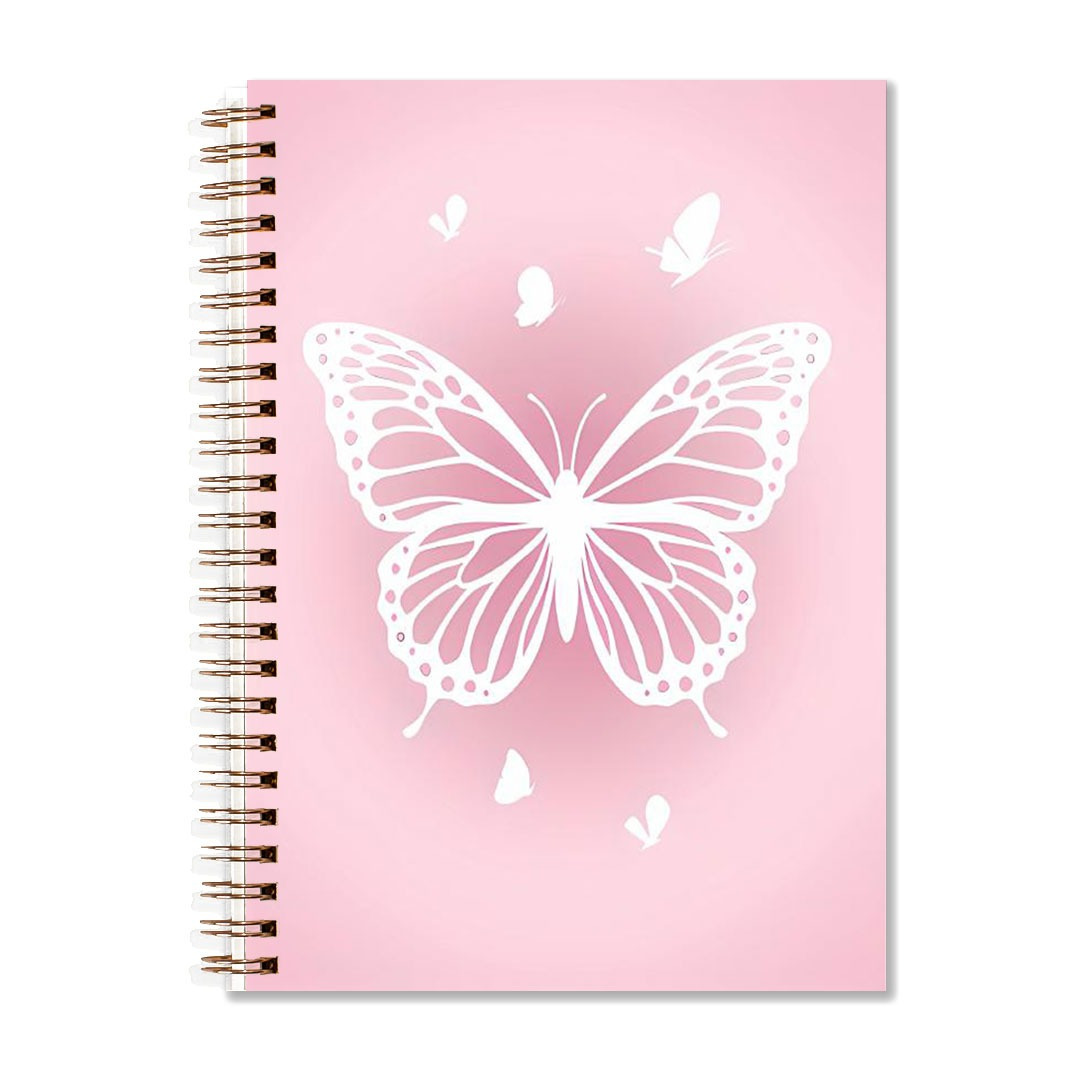 

Chic Butterfly Notebook - 5.5x8.3" Diary With 50 Pages, School & Office Supplies, Ideal Birthday Or Christmas Gift