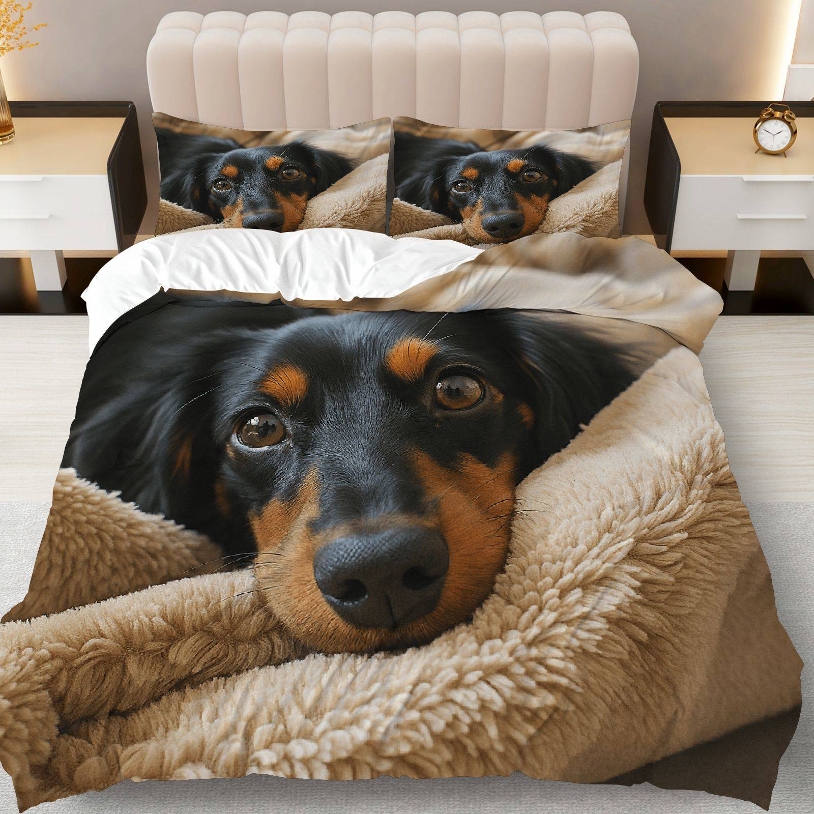 TEMU 3pcs Bedding Including 1 Duvet And 2 Pillowcases (filler Not Included), Featuring A Cozy And Fluffy Animal Print Design, Perfect For Christmas.