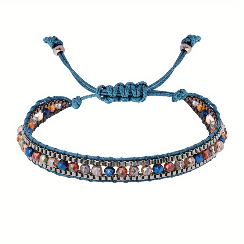 Vintage Handwoven Bracelet Bohemian Beaded Adjustable Ethnic Style