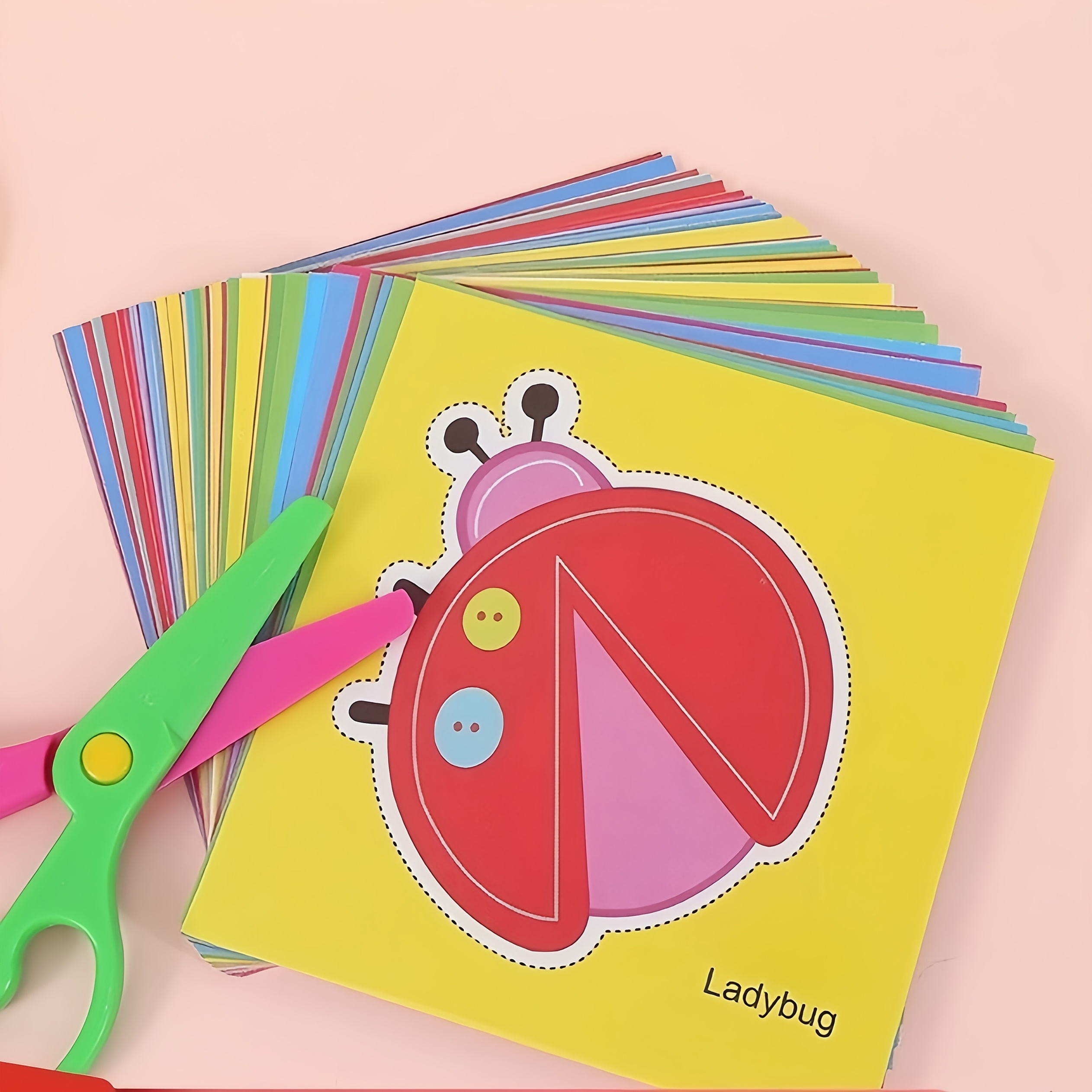 48/96pcs Fun Paper Cutting Set, Paper Art, Scissors Skills Activity Paper Cutting Book, Includes a Safe Scissors Craft Kit