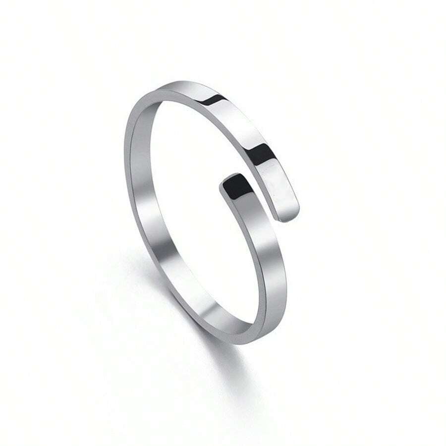 TEMU 1 Anillo Personalizado, Anillo de Grabado, Pareja, , e Hija, Regalo Único para Ella, Anillo Ajustable de Acero Inoxidable 304, Regalo para San