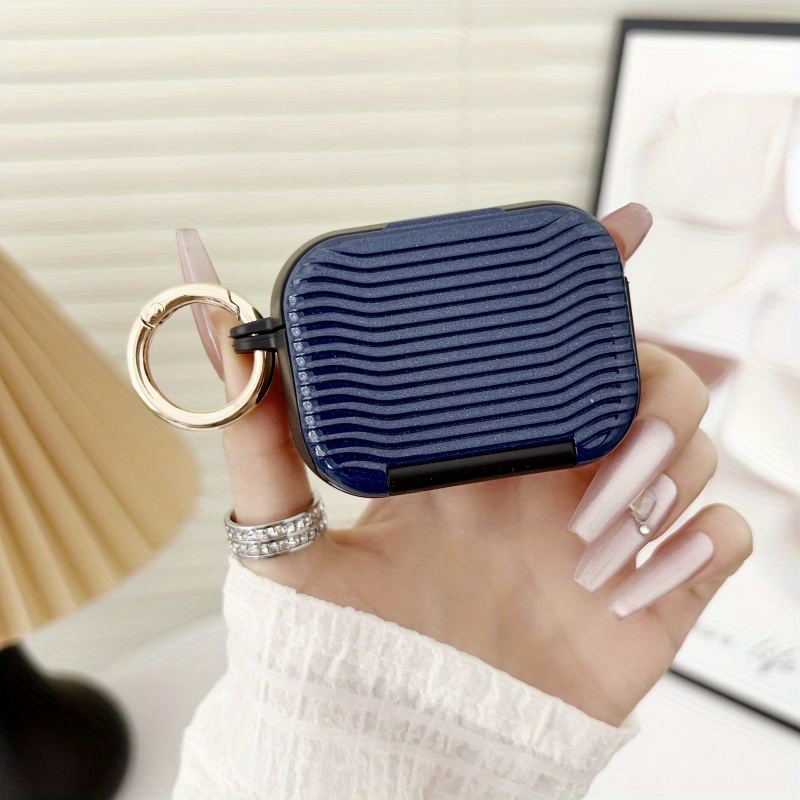 Wave Mirror Case for Apple for Airpods 4 2Nd Generation Wireless for Airpods 3 Headphones for Airpods 3 Makeup Mirror Pro Phone Stand 1/2 Generation Headphone Case