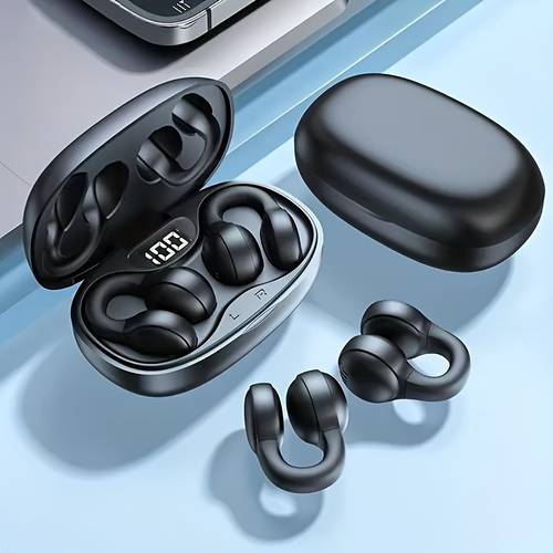 2025 newest over ear bluetooth wireless headphones air conduction bt clip on wireless noise canceling sports call long headphones