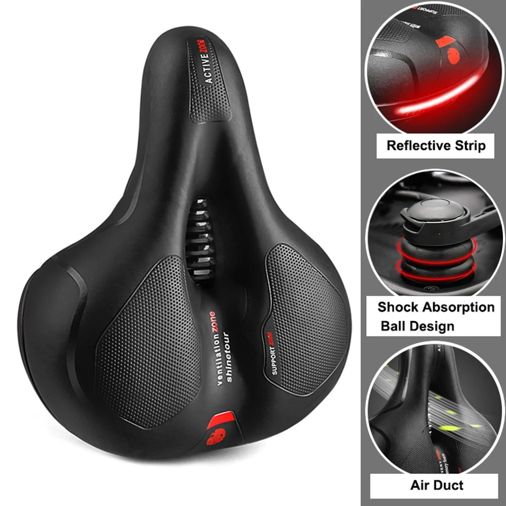 

Unisex Adult Bicycle , Hollow Breathable Design, , Mtb Road Bike Seat, Safety Warning, /sponge/abs, Color