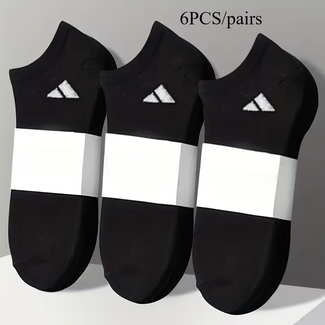 TEMU 6pcs/3pairs Unisex Sports Breathable Boat Socks, Fashionable Versatile Soft And Comfortable, Suitable For Spring Summer Sports And Daily Wear.