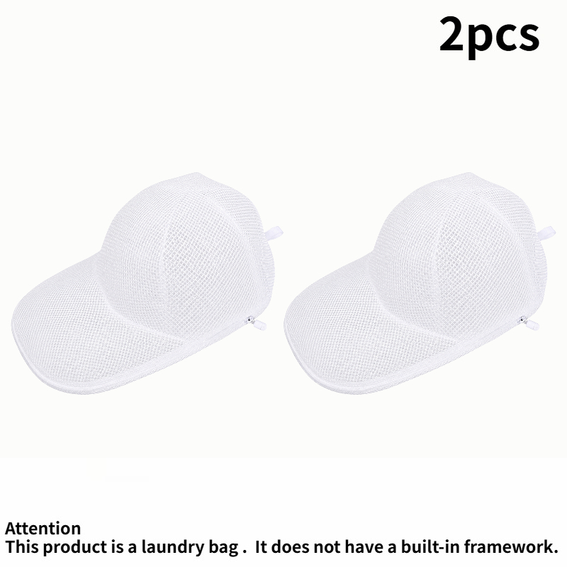 TEMU 2-pack Washing Machine Hat Cleaning Cage With Zipper, Protects Hats From Damage, Ideal For Washing Hats, Mesh Design, Laundry Bag, Laundry Bags