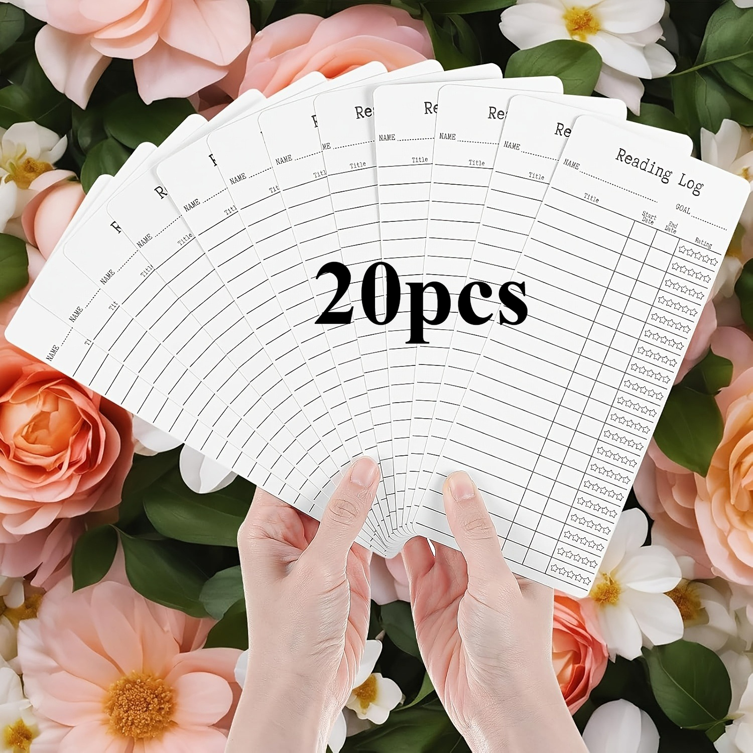 TEMU 10/20pcs Reading List Bookmark, Coloring Book And Rating Reading Log Funny Reading List Page Marker Blank Library Cards Creative Book Additions