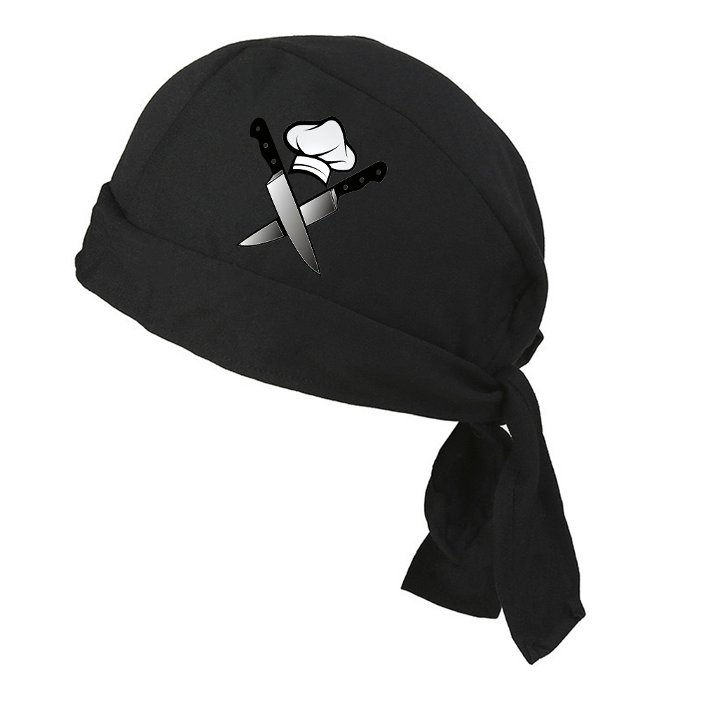 TEMU 1 pieza Bandana pirata con estampado de calavera y cuchillos de chef - Transpirable, de secado rápido, adecuada para correr, ciclismo, fiestas