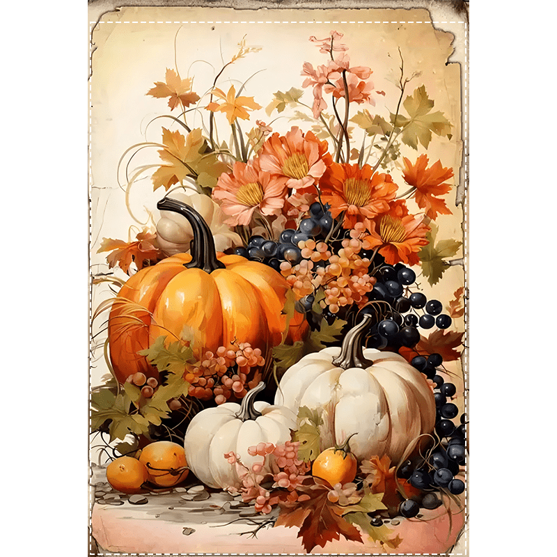 TEMU 1pc A Garden Flag Measuring 30.48 By 45.72 Cm, Featuring A Double-sided Design With Pumpkins And For Thanksgiving. This Versatile Outdoor