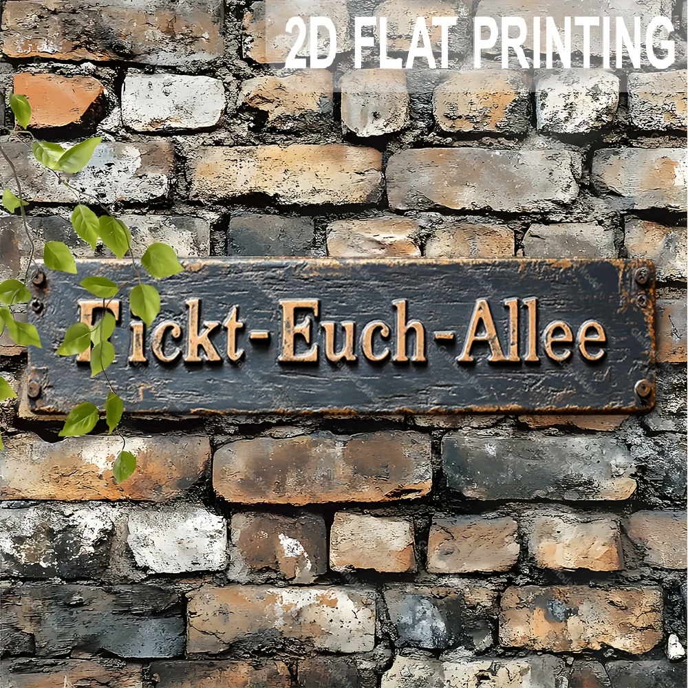 E-shop 2D Flach, ., "Fickt-Euch-" Robustes Schild, Ideal für Zuhause, Cafés, für Männerhöhlen und Restaurants; für Weihnachten, Halloween, Thanksgiving