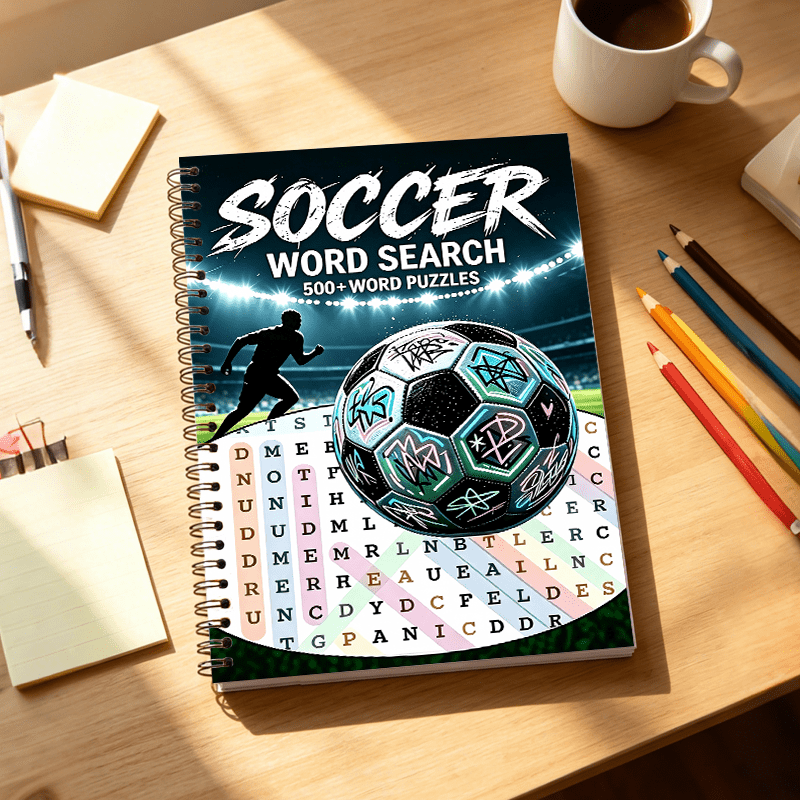 TEMU A Football Themed Game With Page A5 Spiral Binding Design, Easy To Browse And Carry, Suitable For Adults And Seniors To Relax And