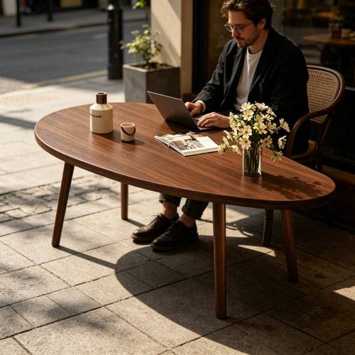 new chinese style artistic leaf shaped tea table small side table for rooms tea drinking and office small desk