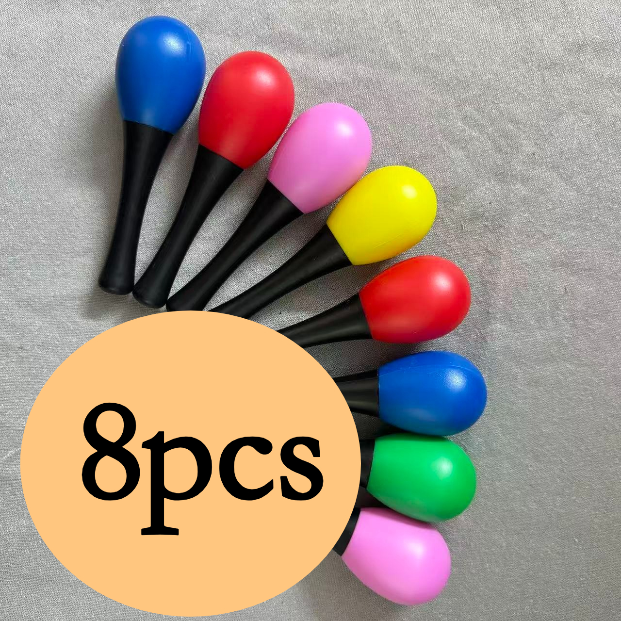 TEMU 8pcs - Orff Percussion Instruments, Hand Bells, Suitable For Holiday Gatherings, Random Colors