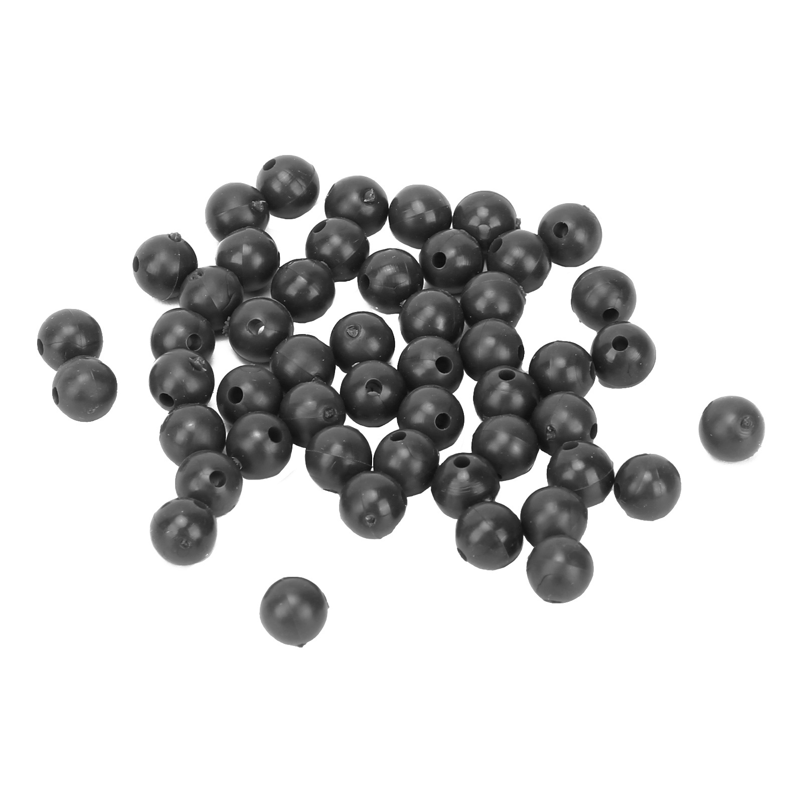 TEMU 50pcs 8mm Space Beans Set Silica Gel Fishing Line Stopper Avoidance Beans