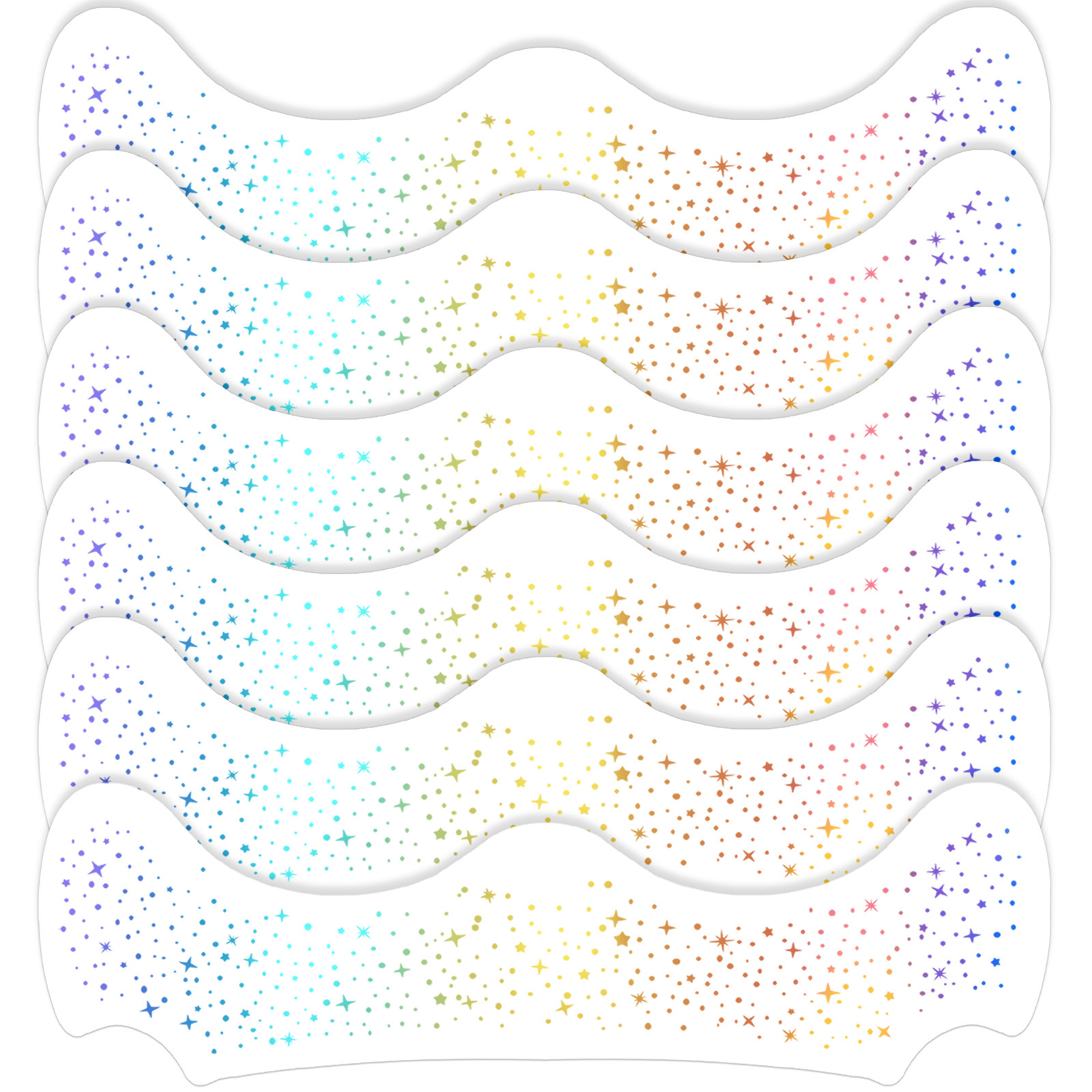 Image of 6 Sheets Holographic Temporary Tattoos Compatible For For Adults - Iridescent Stickers Suitable For Festivals, Parties, Raves - Application & Removal, -lasting Hologram