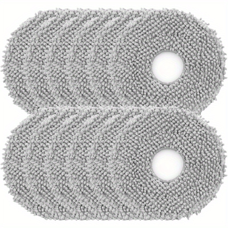 TEMU Set Of 12 Microfiber Mop Cloths Designed For For And Other Compatible Robot Vacuums, Featuring Washable Mopping Cloth Additions