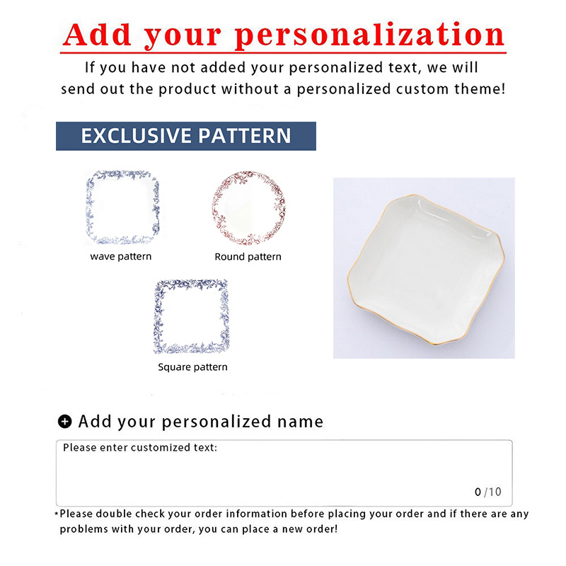 TEMU [custom] Personalized For Best Friend Jewelry Dish, Custom Mom Trinket Tray, Unique Keepsake Gift For , Custom Name Ceramic Plate, Elegant