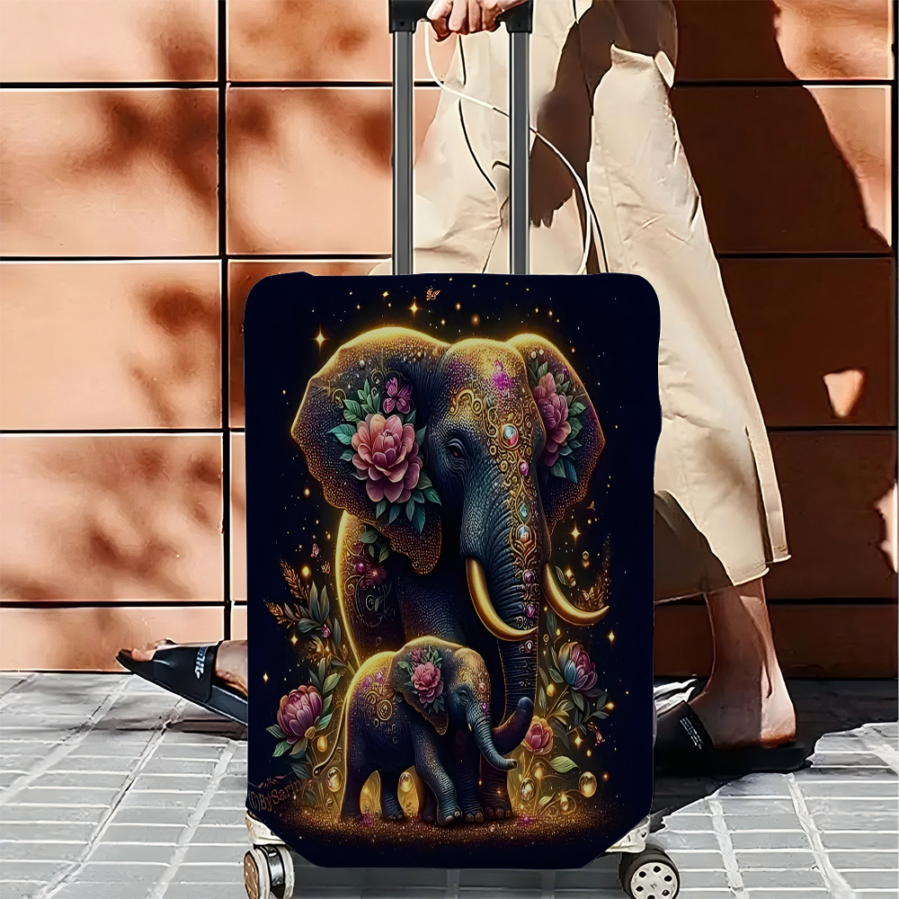 elephant print elephant luggage