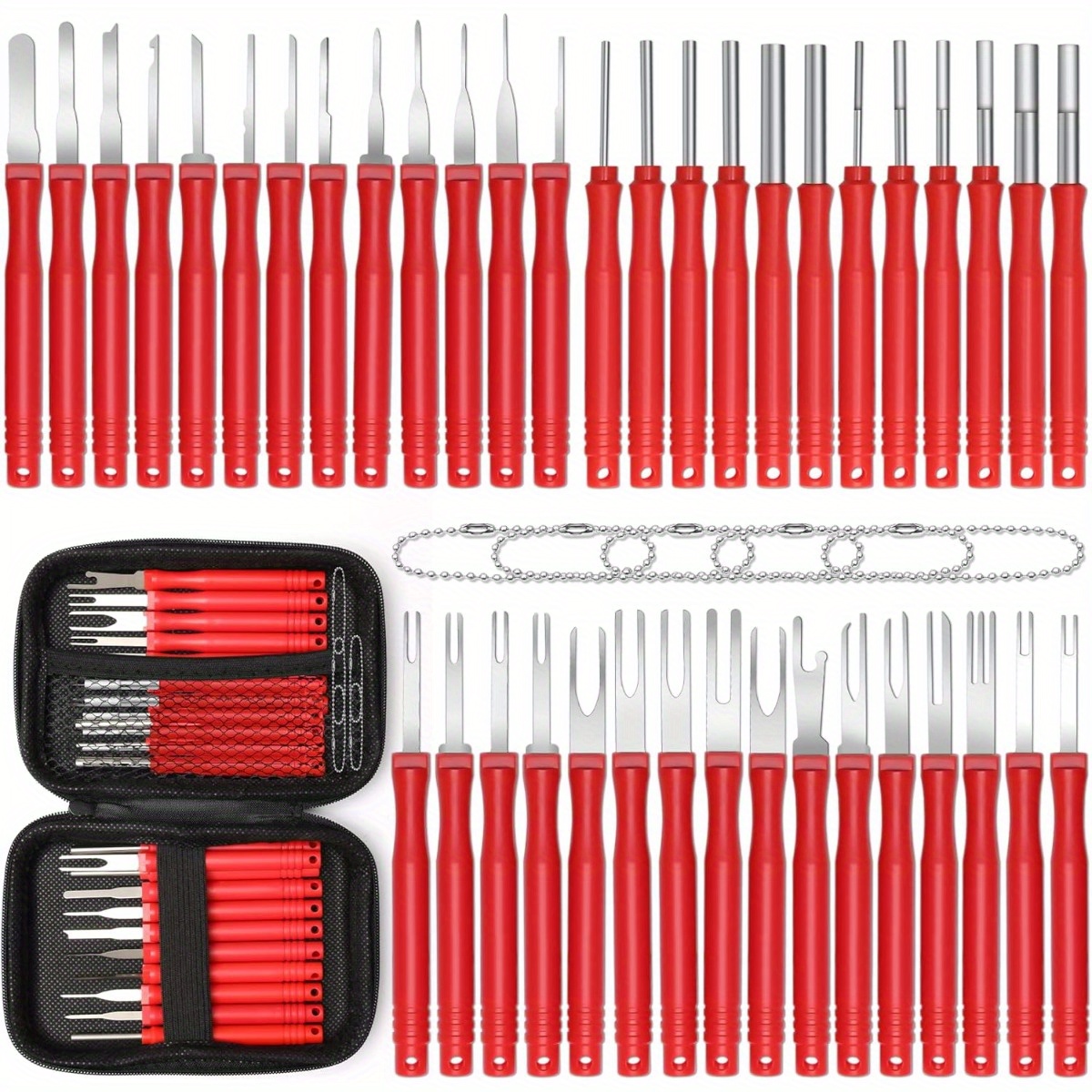 41+5pcs Terminal Removal Tool Kit, Terminal Ejector Kit For Electrical Pin Removal Tool Kit For Terminal Pin Removal Tool Kit For Car Connector Terminal
