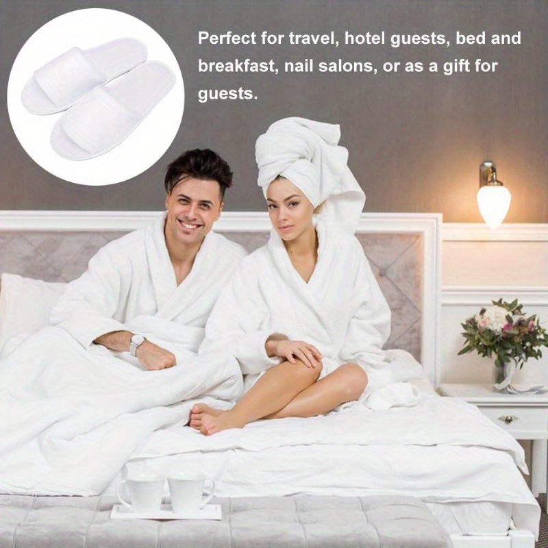 Zapatillas de hotel, pantuflas para invitados, de zapatillas de casa,  zapatillas desechables antideslizantes, pantuflas para mujer y hombre