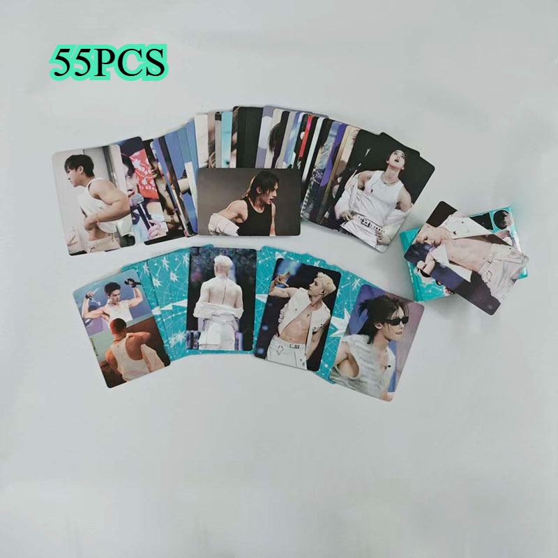 E-shop 55-teiliges Mini-Fotokarten-Set, geeignet für Postkartendekorationen, Sammel-Tauschkarten mit Fotoeinsätzen – Ideales Geschenk für Fans, Büro,