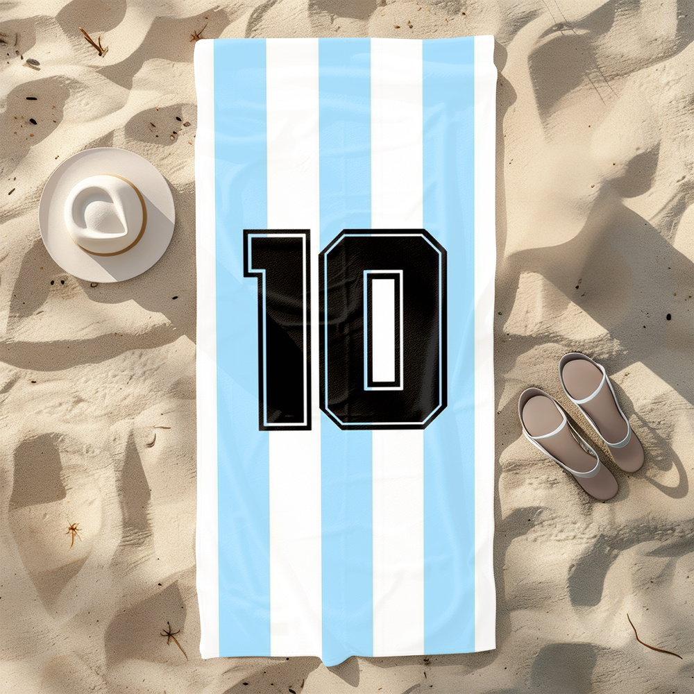 TEMU Telo Mare Blu e 2D Flat - Stampa 2D Flat - 1 pz, , per Gite in Spiaggia, Telo Mare in Fibra, per l'Intrattenimento Estivo, Piscina, Campeggio,