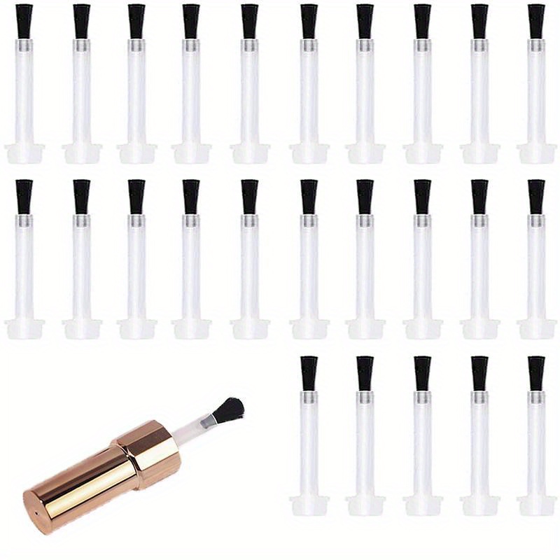 E-shop Box mit 25 Einwegpinseln für Nagellack, ideal zum Ersetzen von Pinseln in Nagellackflaschen, geeignet für Nagelkunst-Anwendungen und