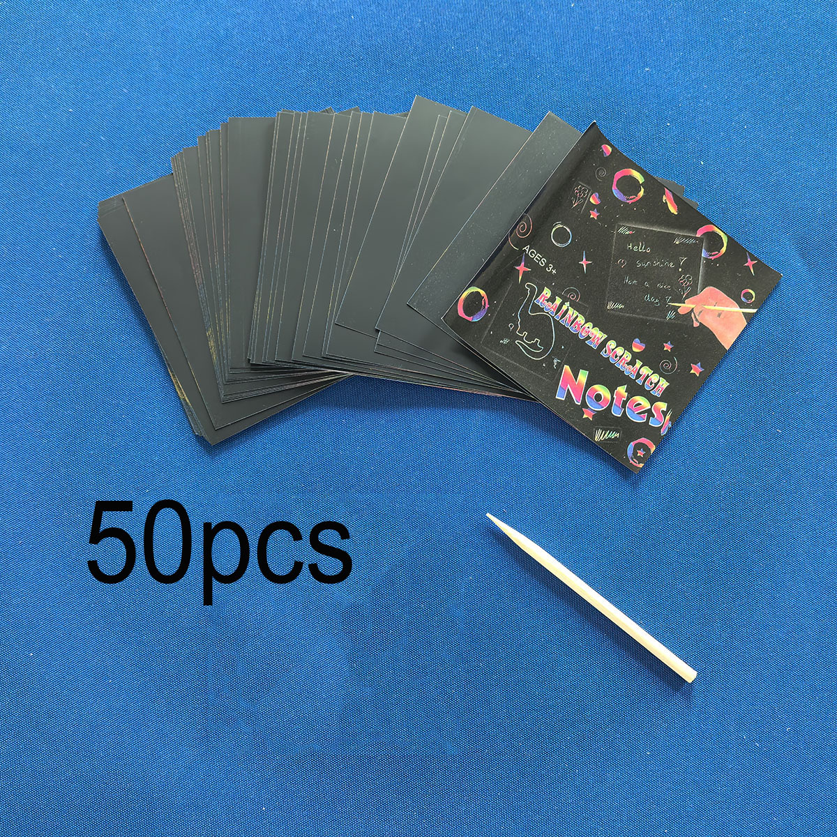 Image of 50pcs Art Card Set, Revealing Hidden Vibrant Color Patterns, Imaginative Oil-painted Cardboard Provides Endless - An Ideal Handmade Gift For Celebrations, Birthdays, Halloween, And Christmas