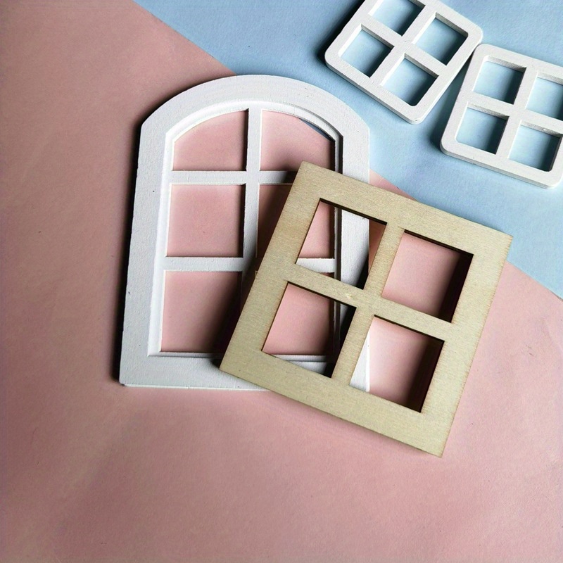 1:12 scale dollhouse window frame mini square wood model Temu