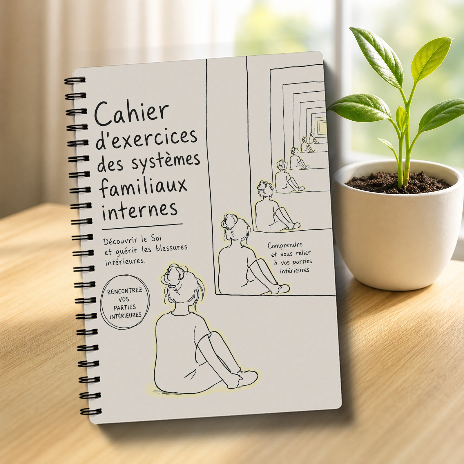 TEMU Journal des systèmes familiaux internes en français, journal de travail des parties par l'IFS avec pages de de l'IFS, feuilles de travail de