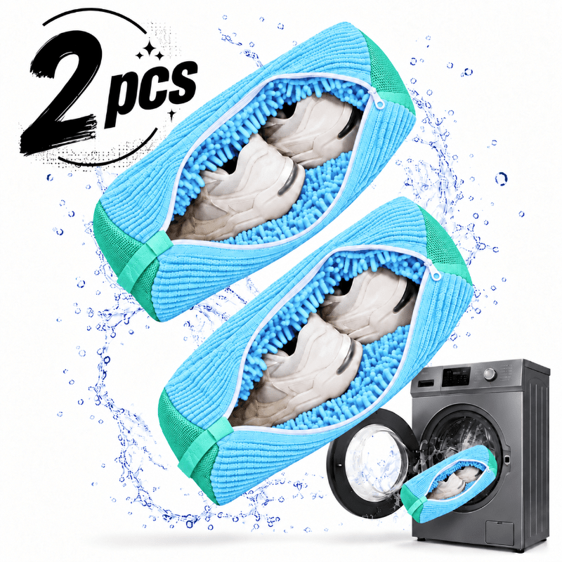 TEMU 2 sacs de lavage pour chaussures, sacs à linge pour machine à laver et sèche-linge, sacs de nettoyage réutilisables pour baskets avec fermetures