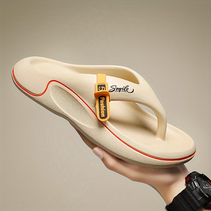 mens stylish comfortable non slip thick sole flip flops durable eva material fashionable summer slides for casual wear and outdoor activities Product details 8