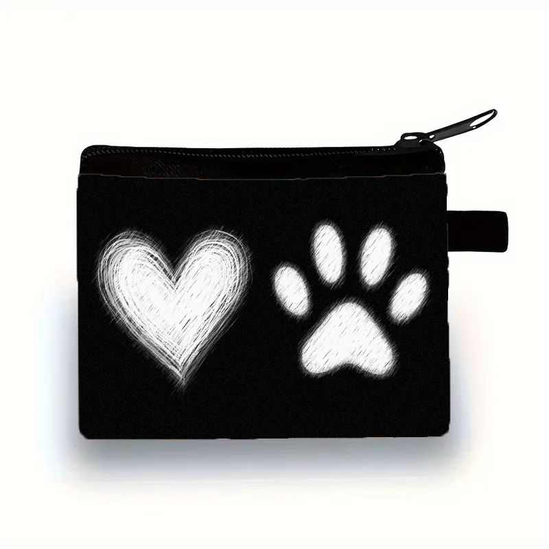 TEMU Portafoglio con Cuore e di per degli Animali - Mini Portamonete Design Cane/, Resistente in e per Contanti, Chiavi, Carte, Rossetti �� Accessorio