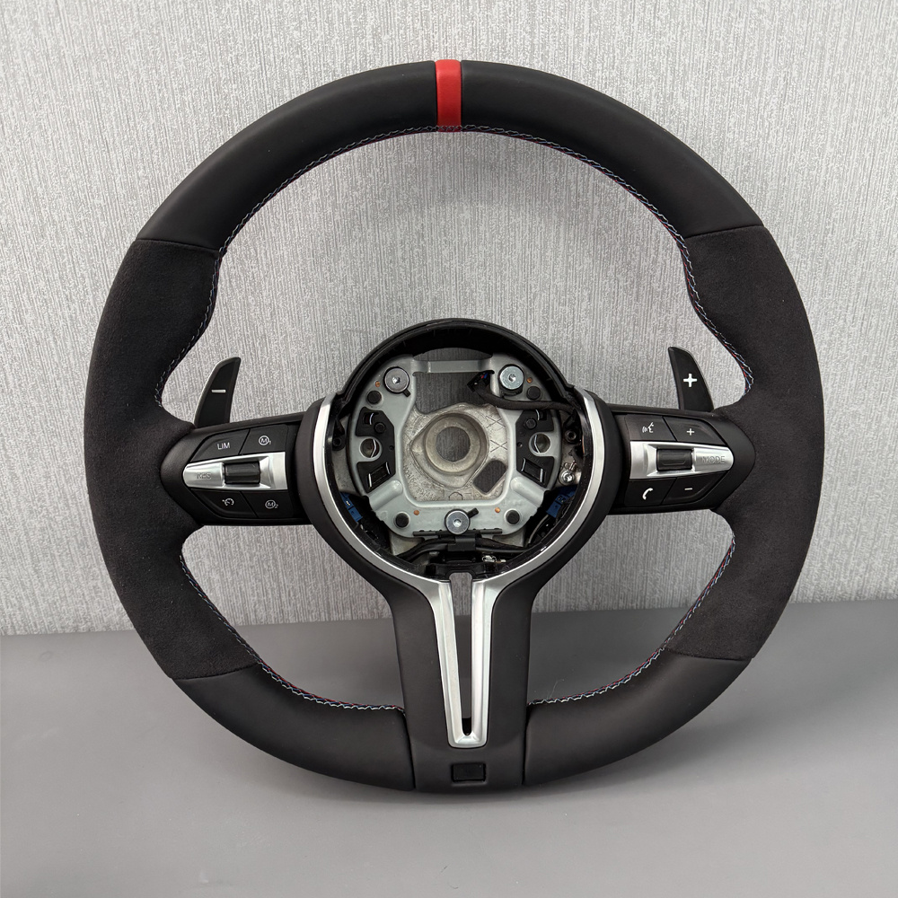 TEMU Red Label Steering Wheel For 12345 Series X6 F30 F10 F15 E7 0e90 Modified Steering Wheel Assembly, Car Interior Upgrade, Sleek Car Accessory,