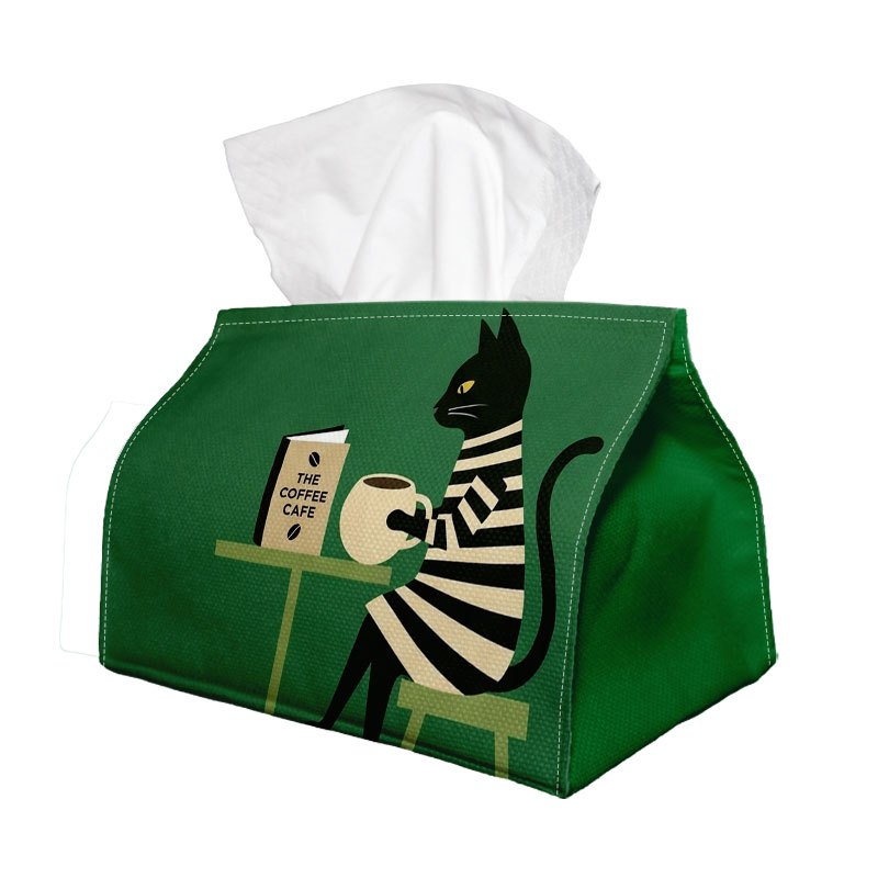 TEMU 1pc Tissue Box Cat In A Modern Minimalist Style- A Versatile Napkin Holder For Home, Parties, And Car Decoration- A Stylish Organizer For Tissue