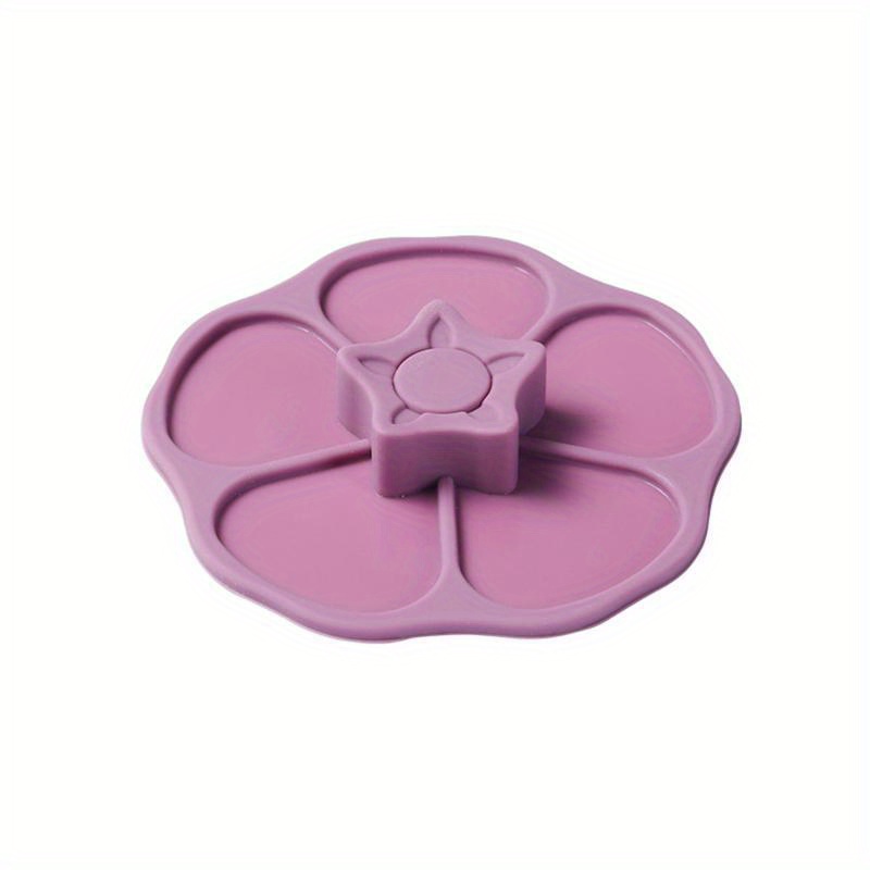 1pc flower shaped silicone cup lid food contact safe spill proof dustproof mess free mug cover for beverages details 6