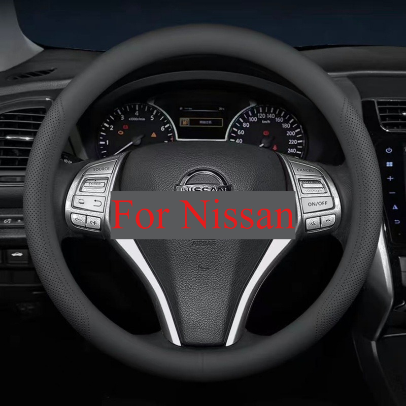 TEMU High-quality Steering Wheel Cover Suitable For Altima, , Pathfinder, , Leaf, Juke, , Maxima, , , Pulsar - Breathable Pu Leather With , Enhanced