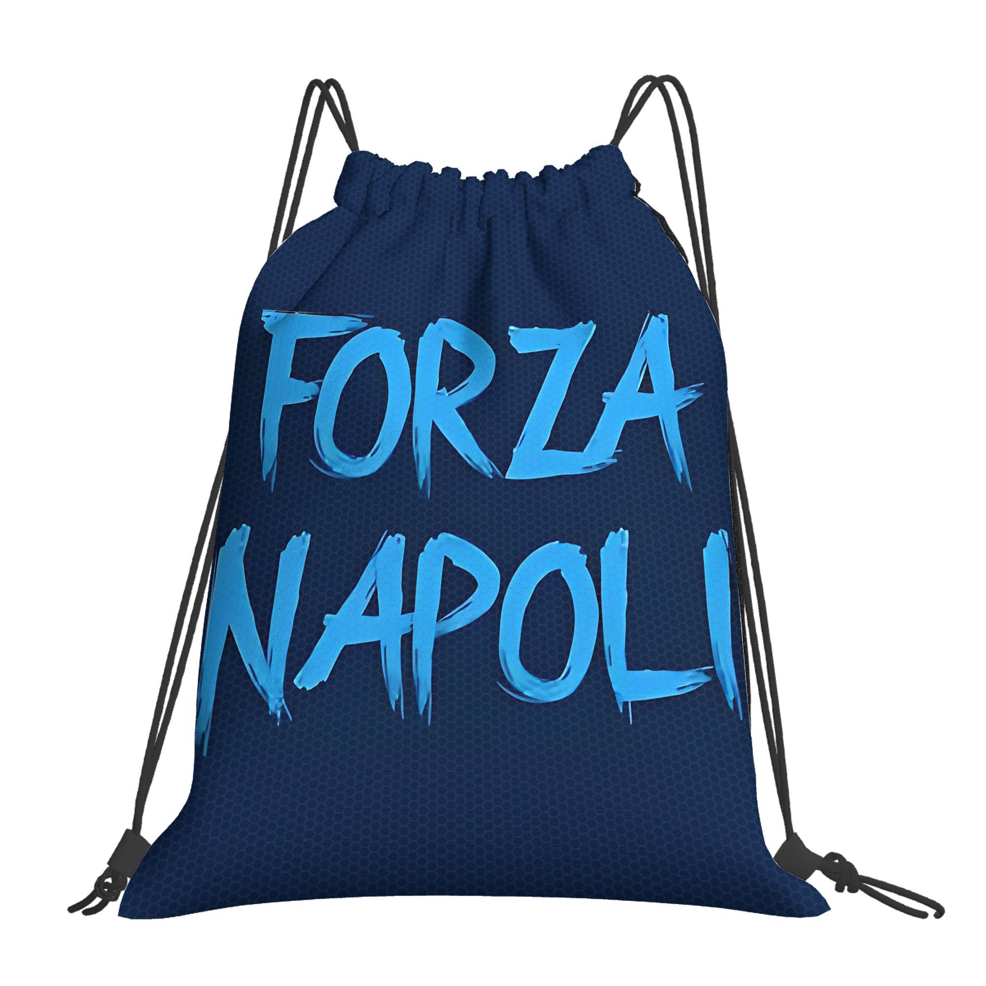TEMU Napoli Themed Kawaii Drawstring - Multicolor Suitable For, Portable Rucksack Pouch With, For, Gym, Travel, Shoe & Clothes Storage, Compact For