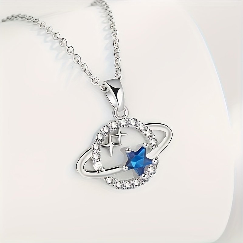 Women's Elegant Plated Star & Heart Pendant Necklace