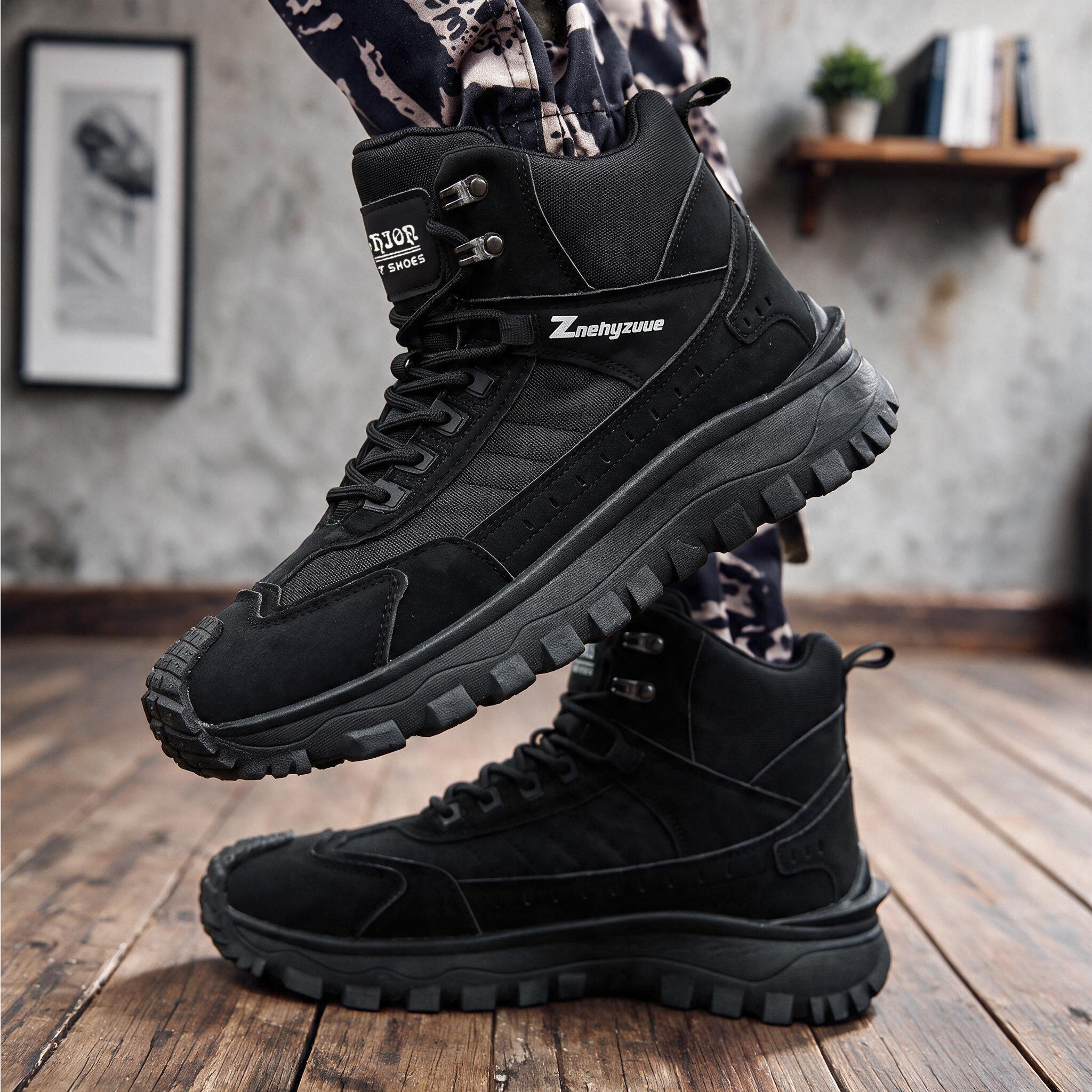 Women's Plus Size Wide Width Casual Sneakers, Lightweight Hiking Boots