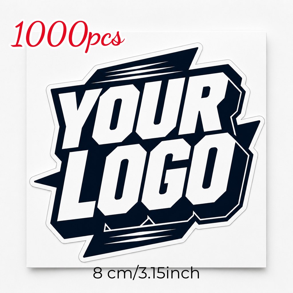 TEMU 1000pcs Custom Shape Personalized Vinyl Stickers, Strong Adhesive Labels, Business Logo Photos/images, Durable Decals, Suitable For Office/ Use,