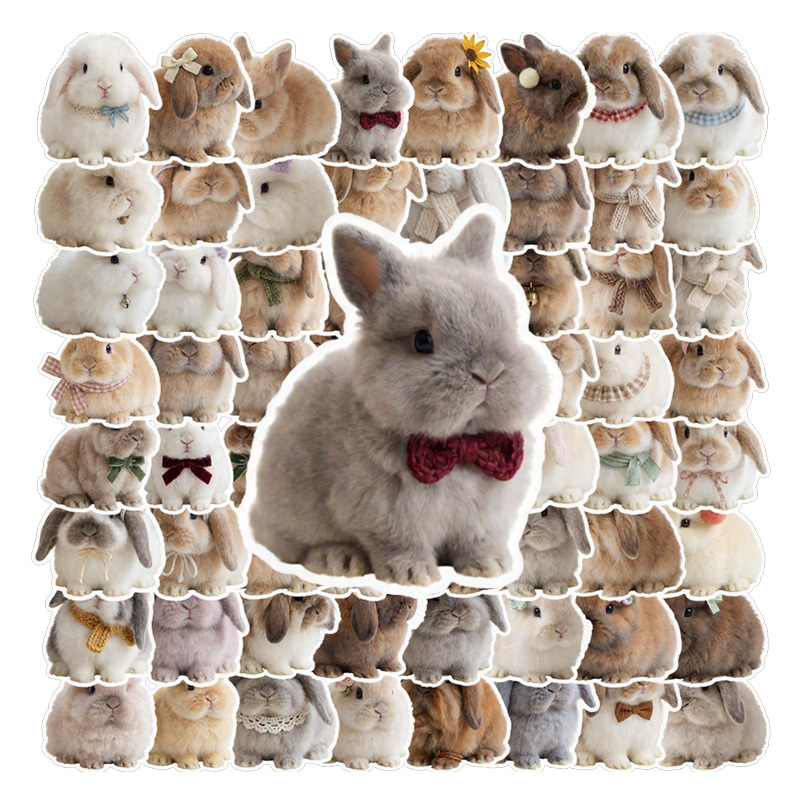 TEMU 70pcs Cute Bunny Rabbit Sticker Pack Aesthetic Decals Durable Stickers For Laptop Water Bottle Phone Case Journal Guitar Helmet Perfect Gift For