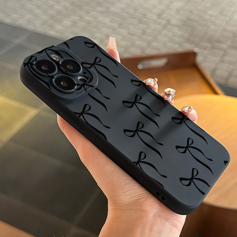 TEMU Phone Case: 1 Black Full-screen Bow Angel Eye Phone Case, Suitable For Iphone Xr 11 To 17, Including Pro Max And Plus Models, Smartphone