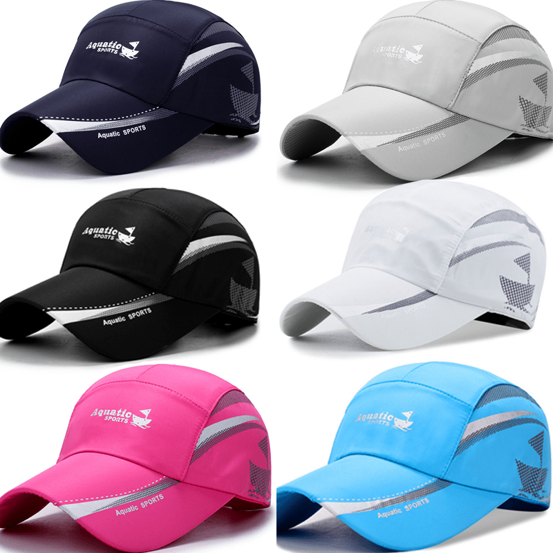 TEMU Lot de 6/4 Casquettes de Baseball à Séchage Rapide, Collection Printemps/Été, Chapeaux de Pêche d'Extérieur Imprimés , Élégants et Polyvalents,